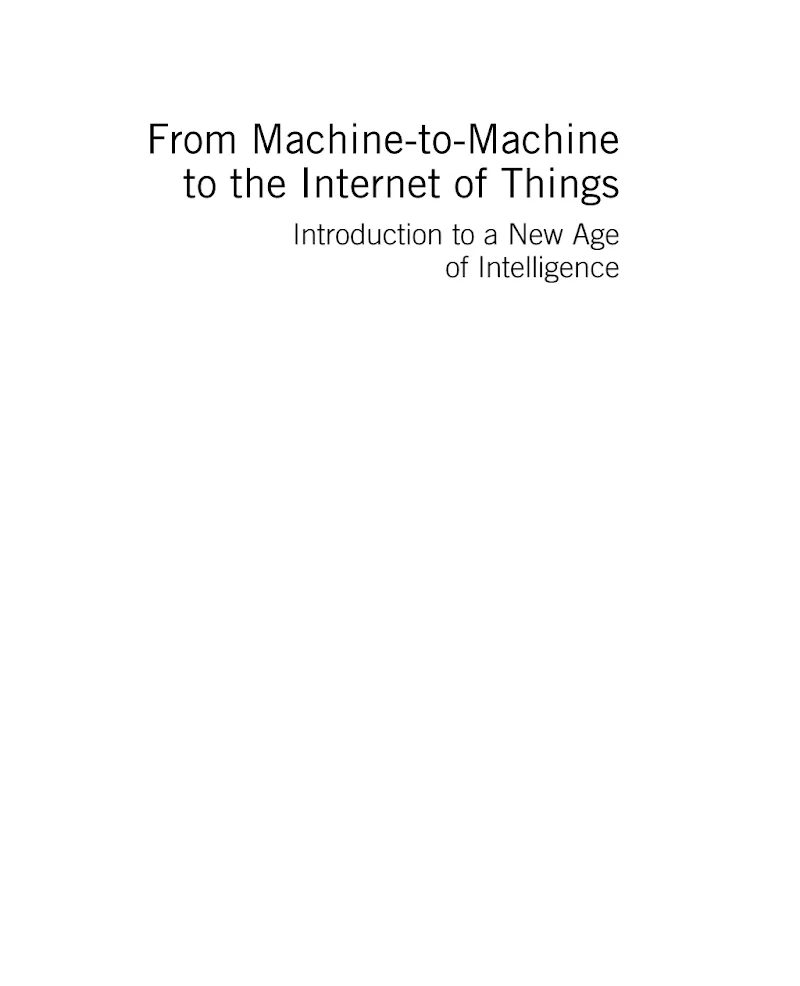From Machine-to-Machine to the Internet of Things